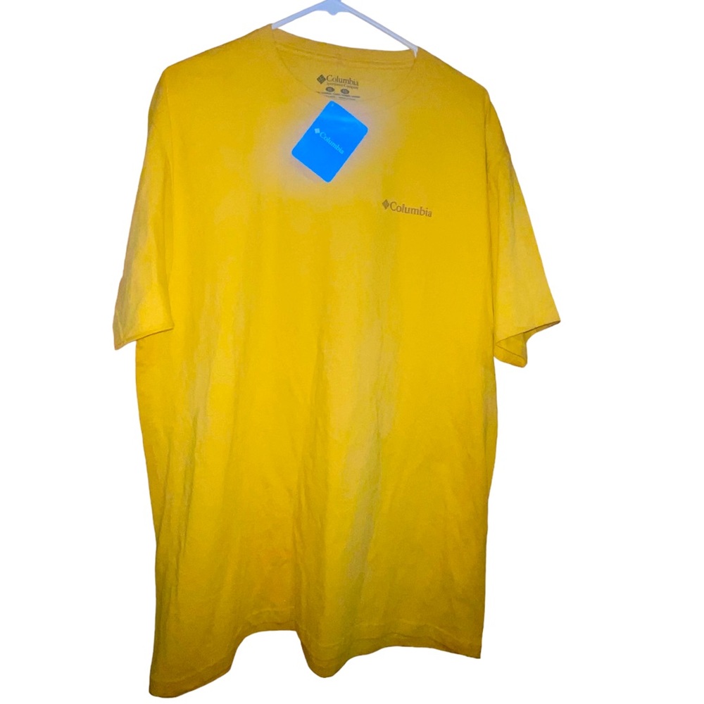 Men’s Columbia T-Shirt Yellow NWT Size X-Large